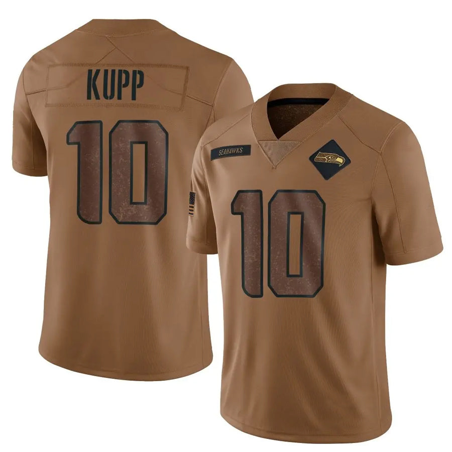 Perkns S.Seahawks #10 Cooper Kupp Player Brown Salute To Service Limited Stitched Jerseys