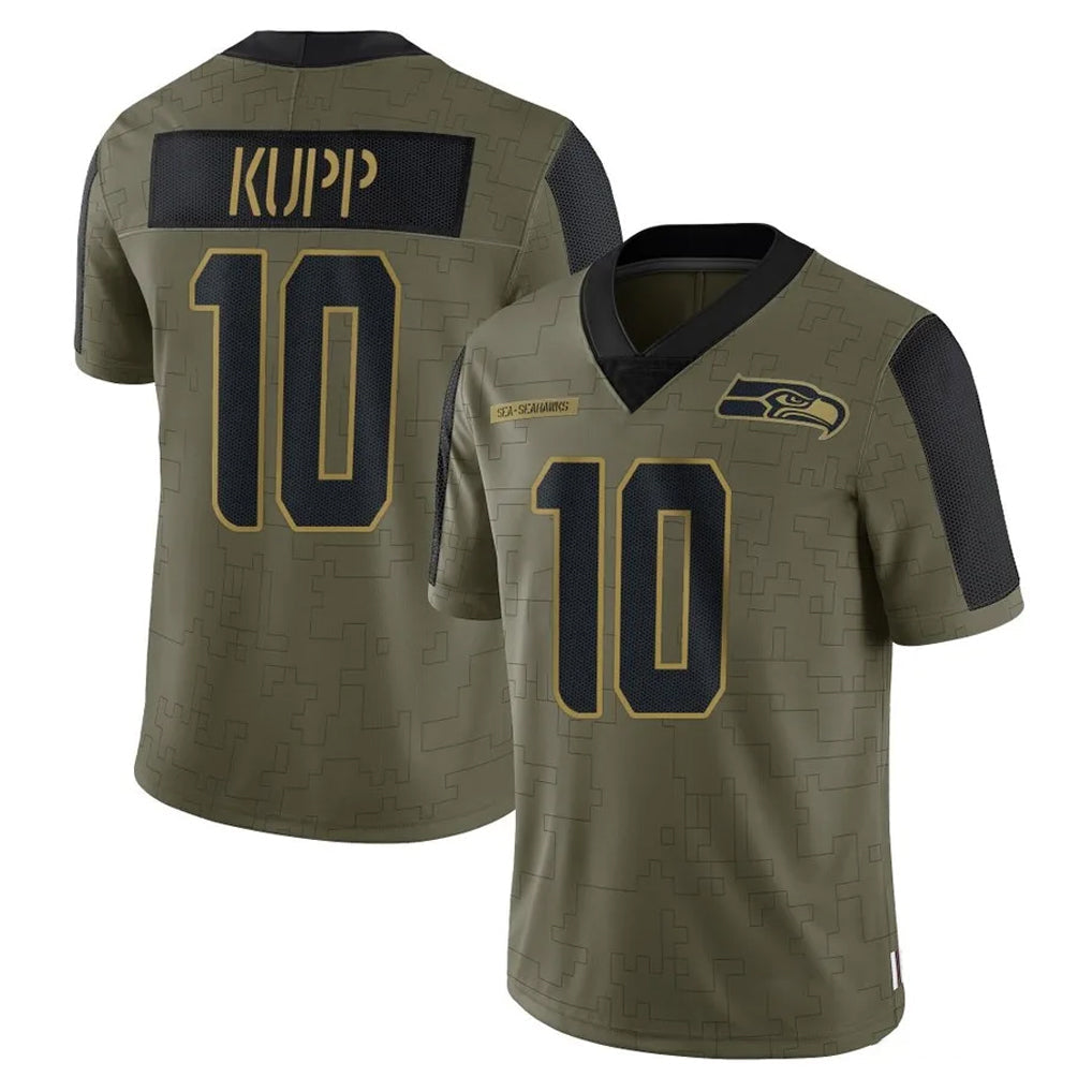 Perkns S.Seahawks #10 Cooper Kupp Player Olive Salute To Service Limited Game Stitched Jerseys