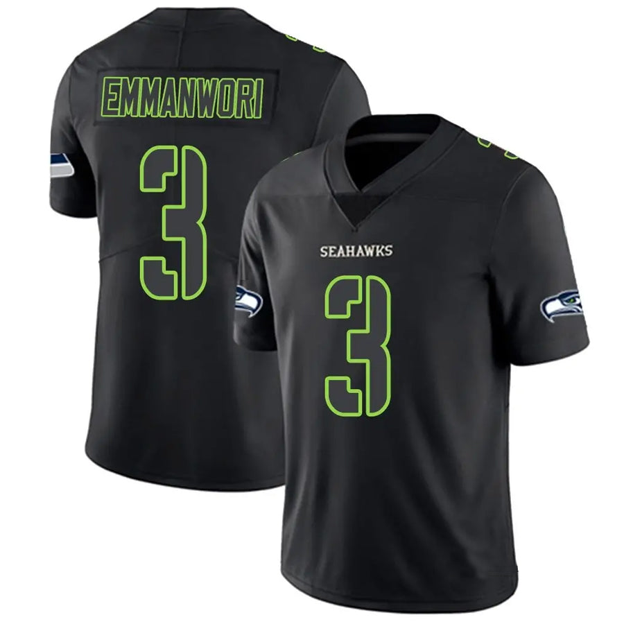 Perkns S.Seahawks #3 Nick Emmanwori Player Limited Black Impact Football Jerseys