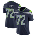 Perkns S.Seahawks #72 Abraham Lucas Player Navy Limited Vapor Untouchable Home Game Stitched Jerseys