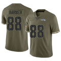 Perkns S.Seahawks #88 AJ Barner Player Olive Limited Salute To Service Home Game Stitched Jerseys
