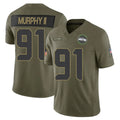 Perkns S.Seahawks #91 Byron Murphy II Player Olive 2025 Salute To Service Limited Home Game Stitched Jerseys
