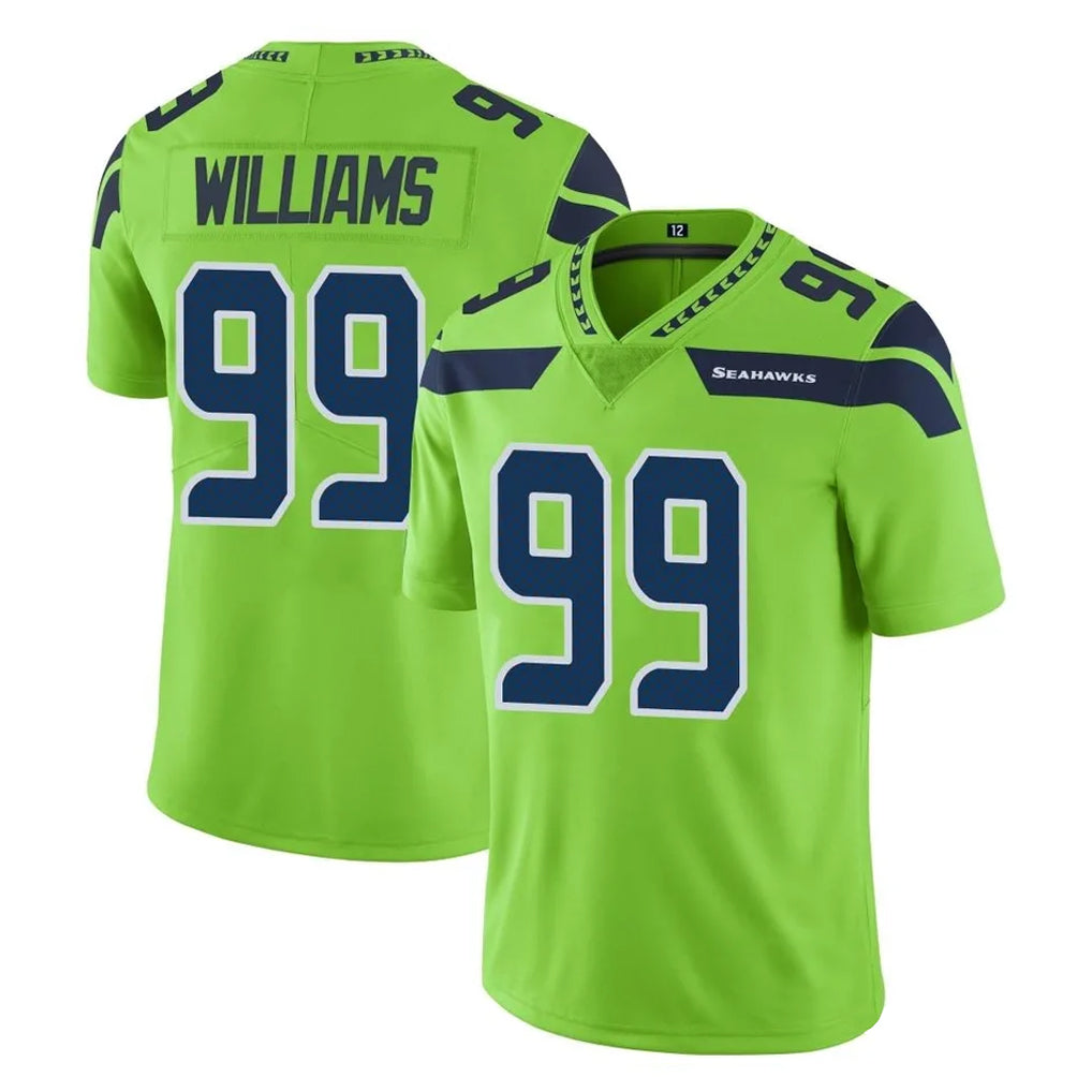 Perkns S.Seahawks #99 Leonard Williams Player Green Limited Color Rush Home Game Stitched Jerseys