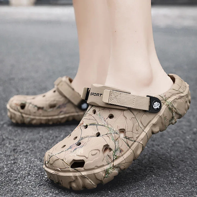Summer Men Sandals Home Garden Shoes Comfortable Lightweight EVA Slippers Non-Slip Soft Bottom Indoor Flip Flop Outdoor Clogs