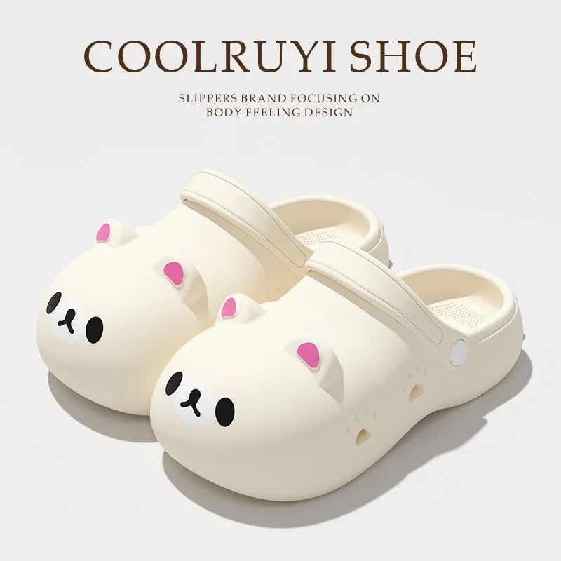 2026 New Summer EVA Soft Clogs Sandals for Women Thick Sole Non-Slip Outdoor Slippers Woman Comfort Closed-Toe Platform Sandals