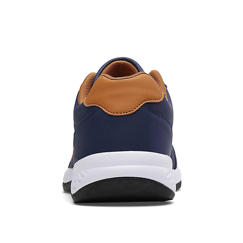 New Men Shoes Casual Shoes Leather Lace-Up Casual Sports Shoes Outdoor Wear-Resistant Vulcanized Shoes High-Quality Men Shoes
