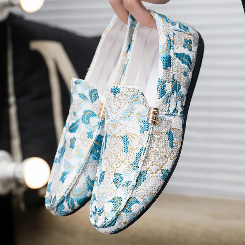ELUVA Loafers Men Comfortable Shoes Summer Breathable Non Slip Lightweight Walking Shoes Men Driving Casual Flats Sneakers