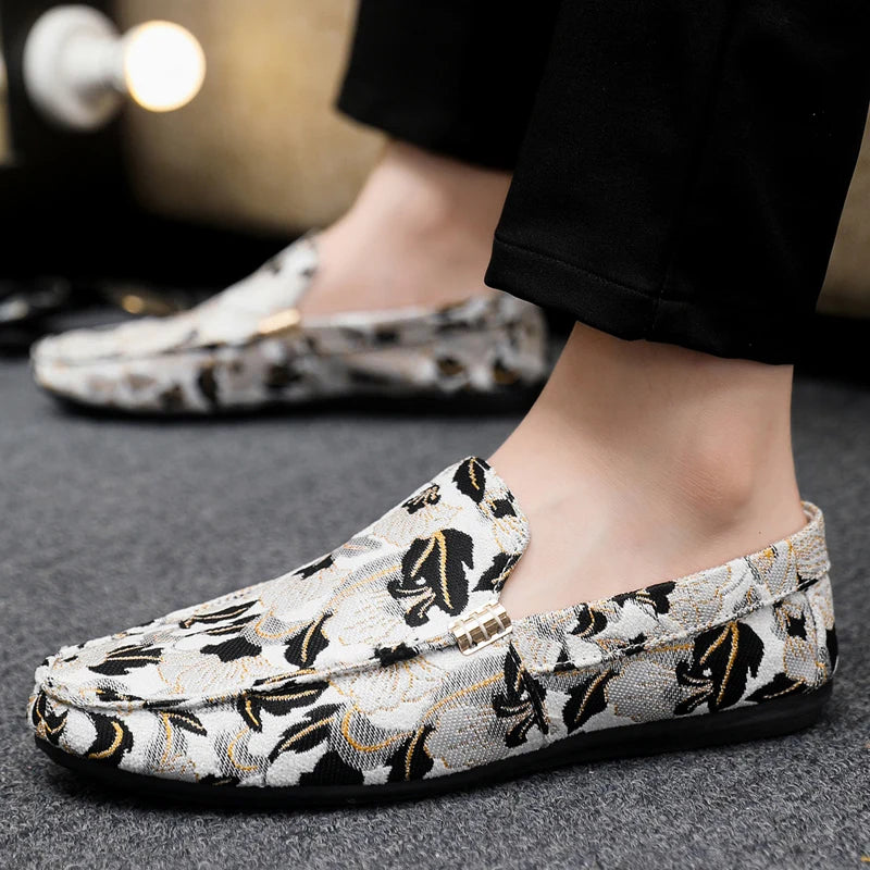 ELUVA Loafers Men Comfortable Shoes Summer Breathable Non Slip Lightweight Walking Shoes Men Driving Casual Flats Sneakers