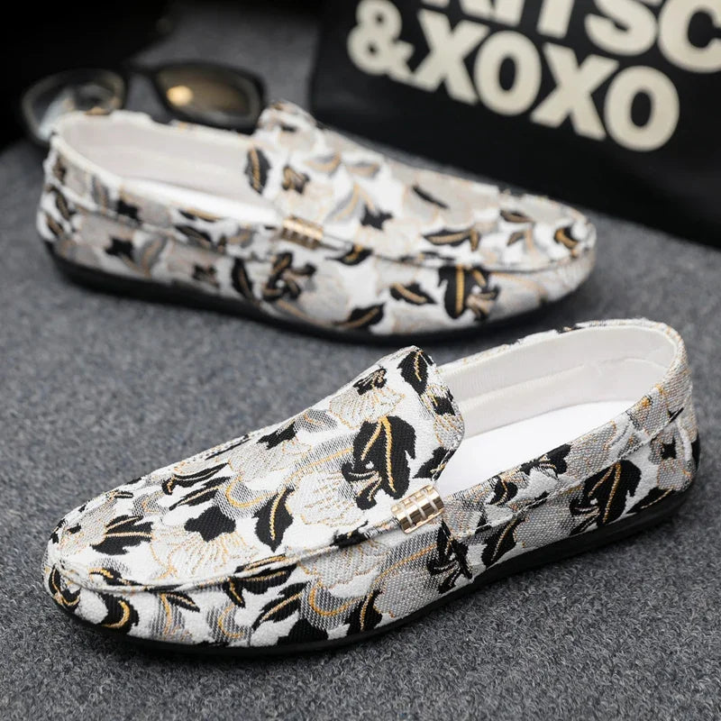 ELUVA Loafers Men Comfortable Shoes Summer Breathable Non Slip Lightweight Walking Shoes Men Driving Casual Flats Sneakers
