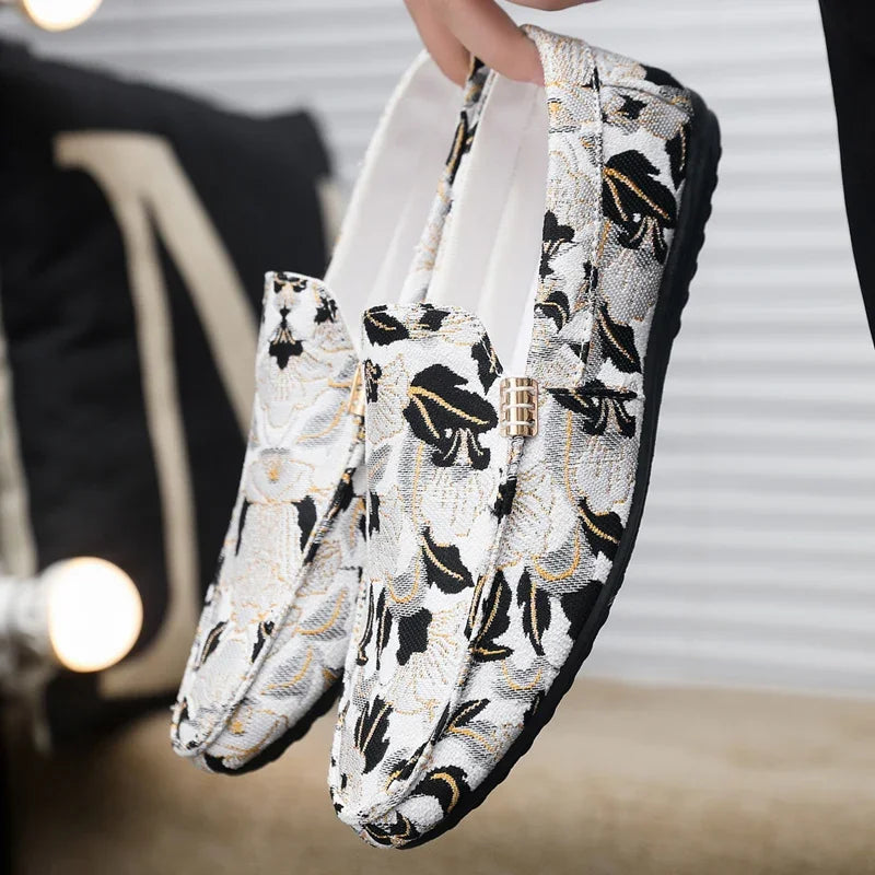 ELUVA Loafers Men Comfortable Shoes Summer Breathable Non Slip Lightweight Walking Shoes Men Driving Casual Flats Sneakers