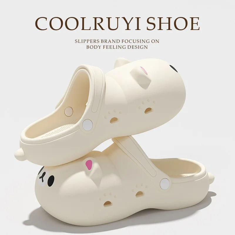 2026 New Summer EVA Soft Clogs Sandals for Women Thick Sole Non-Slip Outdoor Slippers Woman Comfort Closed-Toe Platform Sandals