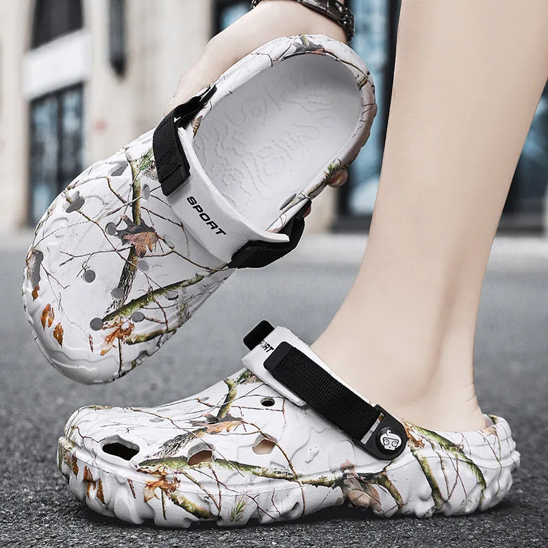 Summer Men Sandals Home Garden Shoes Comfortable Lightweight EVA Slippers Non-Slip Soft Bottom Indoor Flip Flop Outdoor Clogs