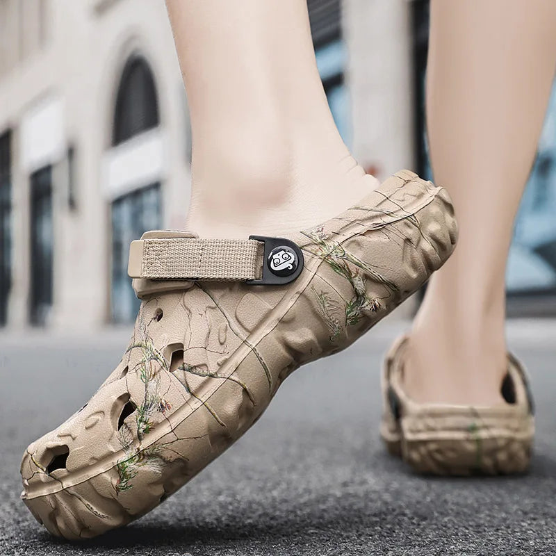 Summer Men Sandals Home Garden Shoes Comfortable Lightweight EVA Slippers Non-Slip Soft Bottom Indoor Flip Flop Outdoor Clogs