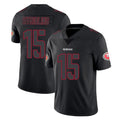 Perkns SF.49ers #15 De'Zhaun Stribling Player Black Impact Limited Home Game Stitched Jerseys