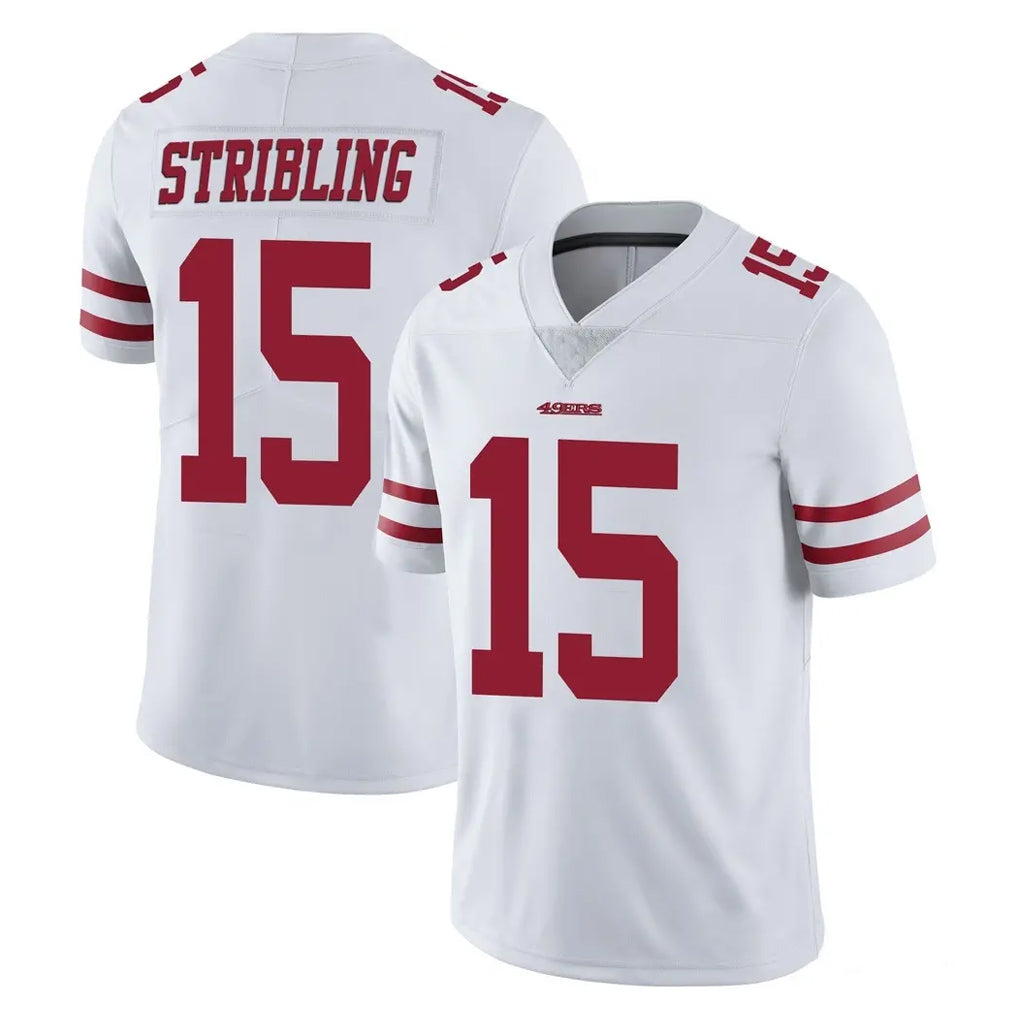 Perkns SF.49ers #15 De'Zhaun Stribling Player White Limited Vapor Untouchable Home Game Stitched Jerseys