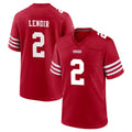 Perkns SF.49ers #2 Deommodore Lenoir Player Red Game Home Stitched Jerseys