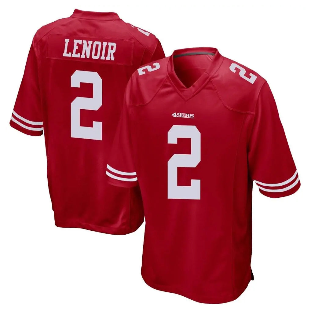 Perkns SF.49ers #2 Deommodore Lenoir Player Red Home Game Stitched Jerseys
