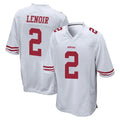 Perkns SF.49ers #2 Deommodore Lenoir Player White Home Game Stitched Jerseys