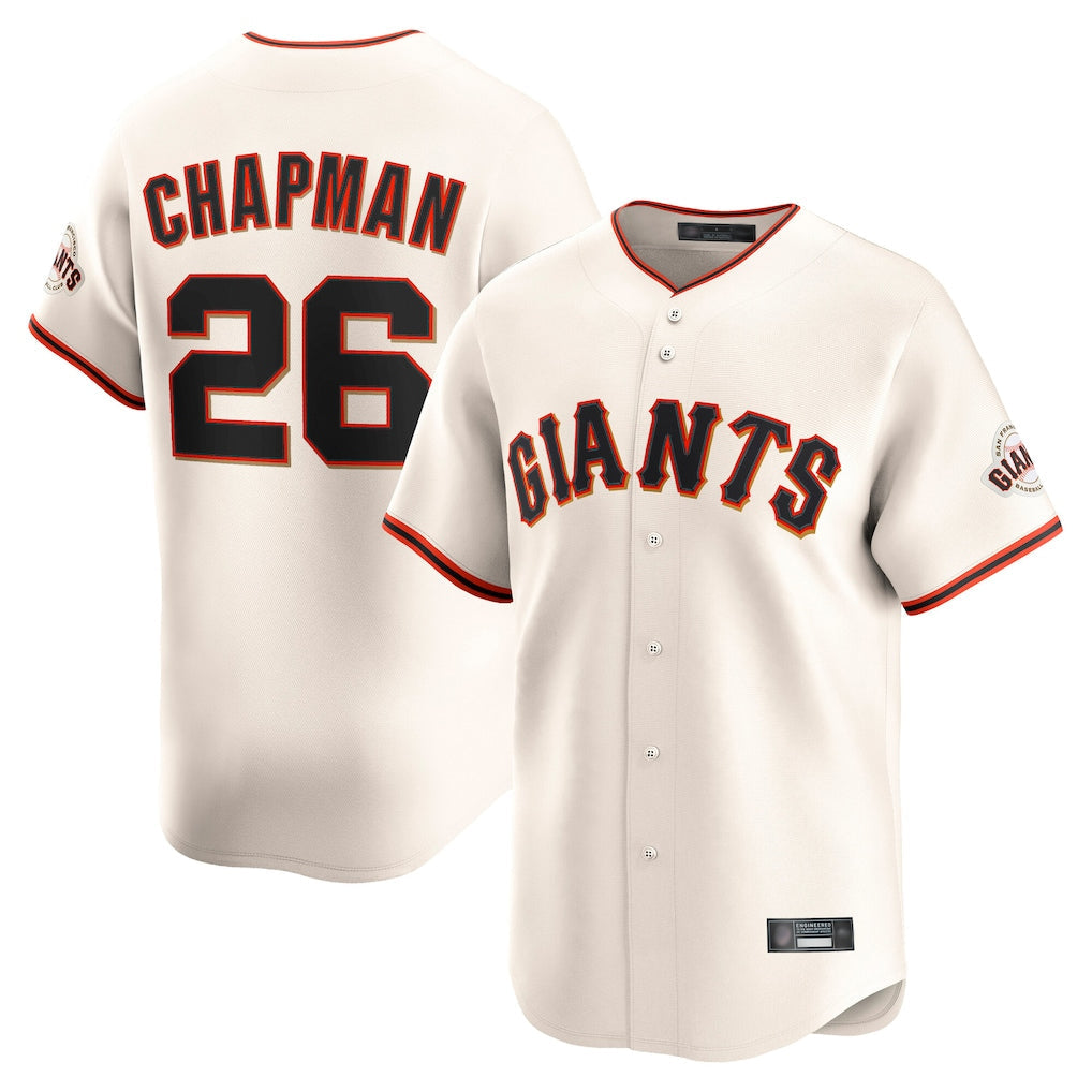 Perkns SF.Giants #26 Matt Chapman Player Cream Home Limited Stitched Jerseys