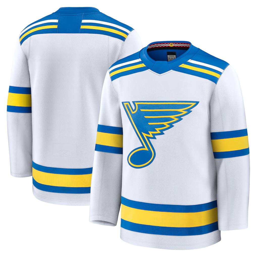 Perkns St.L.Blues White Away Premium Jerseys