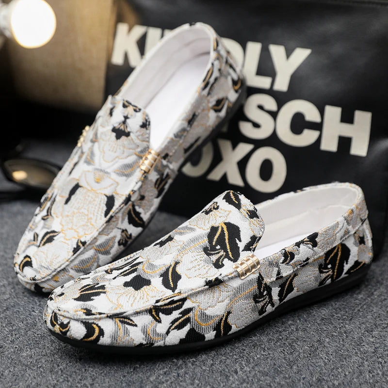 ELUVA Loafers Men Comfortable Shoes Summer Breathable Non Slip Lightweight Walking Shoes Men Driving Casual Flats Sneakers