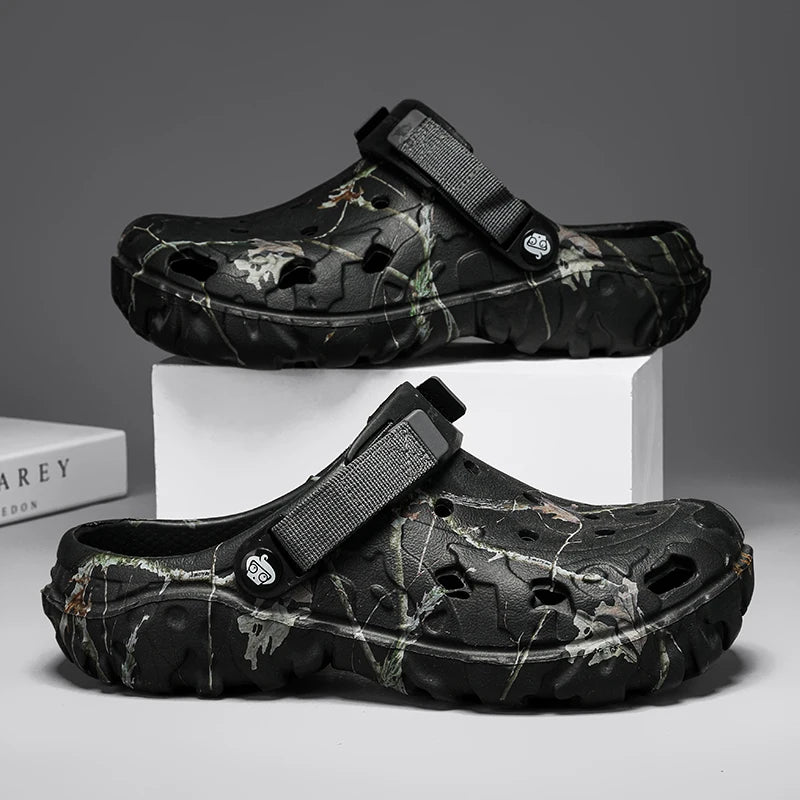 Summer Men Sandals Home Garden Shoes Comfortable Lightweight EVA Slippers Non-Slip Soft Bottom Indoor Flip Flop Outdoor Clogs