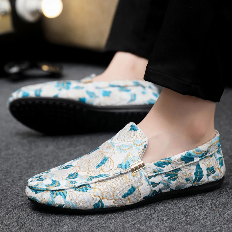 ELUVA Loafers Men Comfortable Shoes Summer Breathable Non Slip Lightweight Walking Shoes Men Driving Casual Flats Sneakers