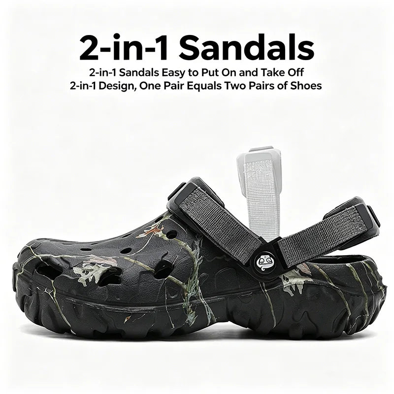 Summer Men Sandals Home Garden Shoes Comfortable Lightweight EVA Slippers Non-Slip Soft Bottom Indoor Flip Flop Outdoor Clogs