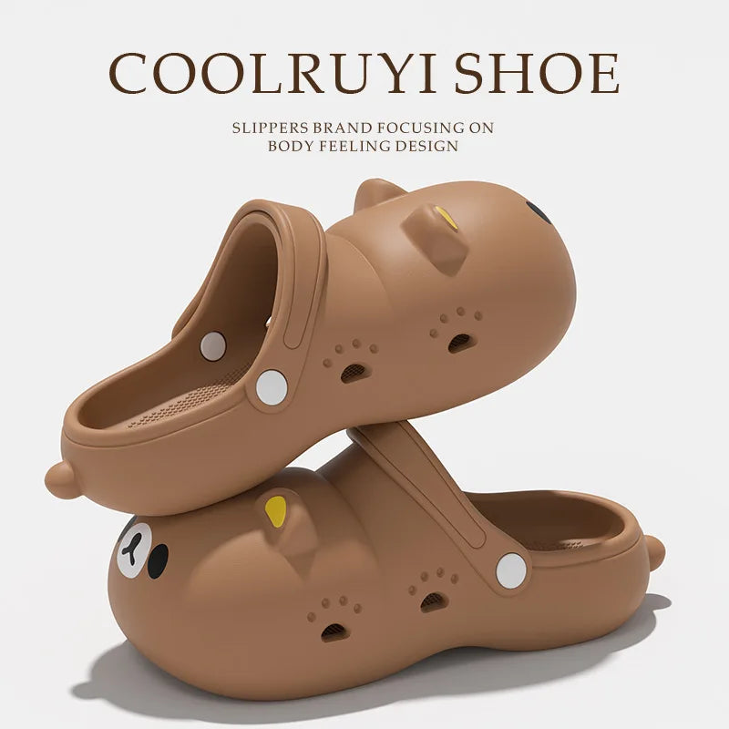2026 New Summer EVA Soft Clogs Sandals for Women Thick Sole Non-Slip Outdoor Slippers Woman Comfort Closed-Toe Platform Sandals