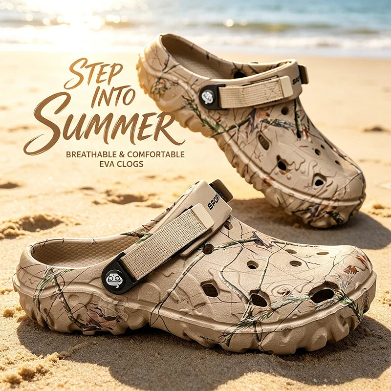 Summer Men Sandals Home Garden Shoes Comfortable Lightweight EVA Slippers Non-Slip Soft Bottom Indoor Flip Flop Outdoor Clogs