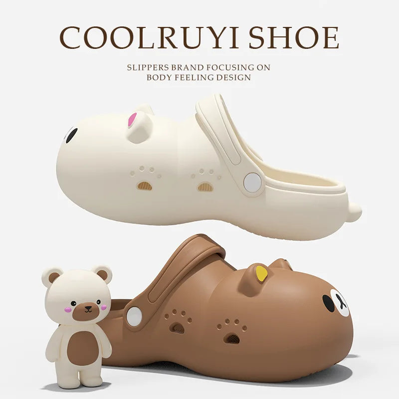 2026 New Summer EVA Soft Clogs Sandals for Women Thick Sole Non-Slip Outdoor Slippers Woman Comfort Closed-Toe Platform Sandals