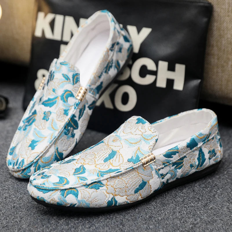 ELUVA Loafers Men Comfortable Shoes Summer Breathable Non Slip Lightweight Walking Shoes Men Driving Casual Flats Sneakers