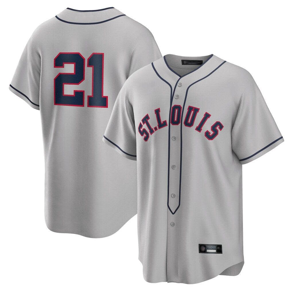Perkns St. Louis Cardinals #21 Lars Nootbaar Player Gray Classic Replica Game Stitched Jerseys