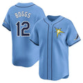 Perkns TB.Rays #12 Wade Boggs Player Light Blue Home Limited Stitched Jerseys