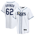 Perkns TB.Rays #62 Jonathan Aranda Player White Home Game Stitched Jerseys