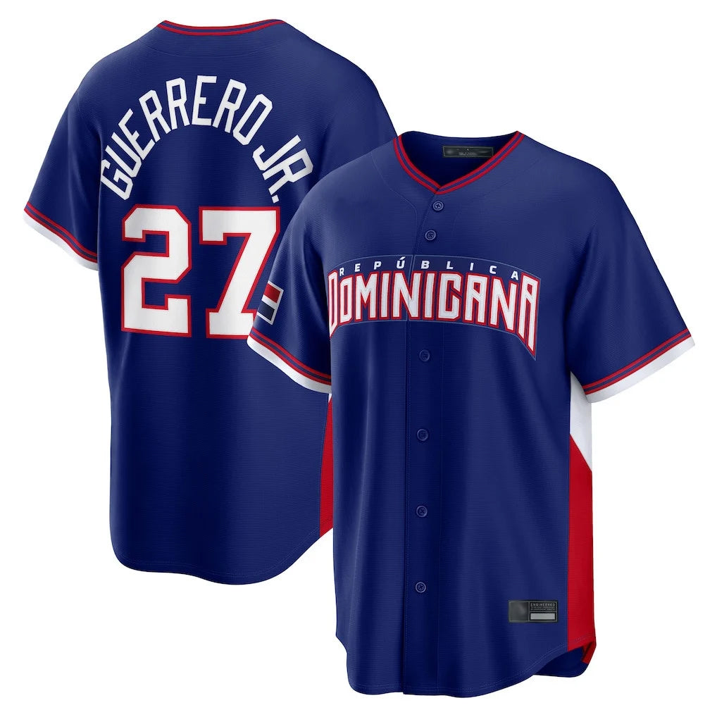 Perkns T.Blue Jays #27 Vladimir Guerrero Jr Player Royal 2026 World Classic Stitched Jerseys