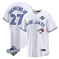 Perkns T.Blue Jays #27 Vladimir Guerrero Jr Player White 2025 World Series Game Stitched Jersey