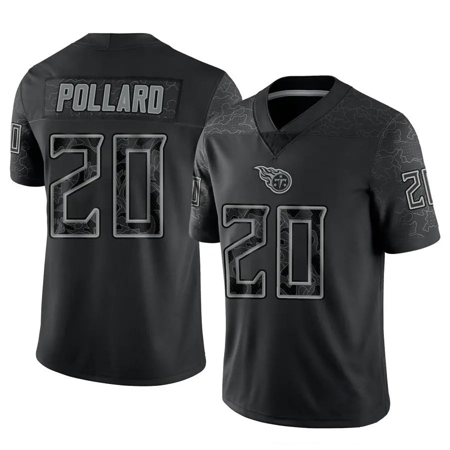 Perkns T.Titans #20 Tony Pollard Player Black RFLCTV Limited Stitched Jerseys