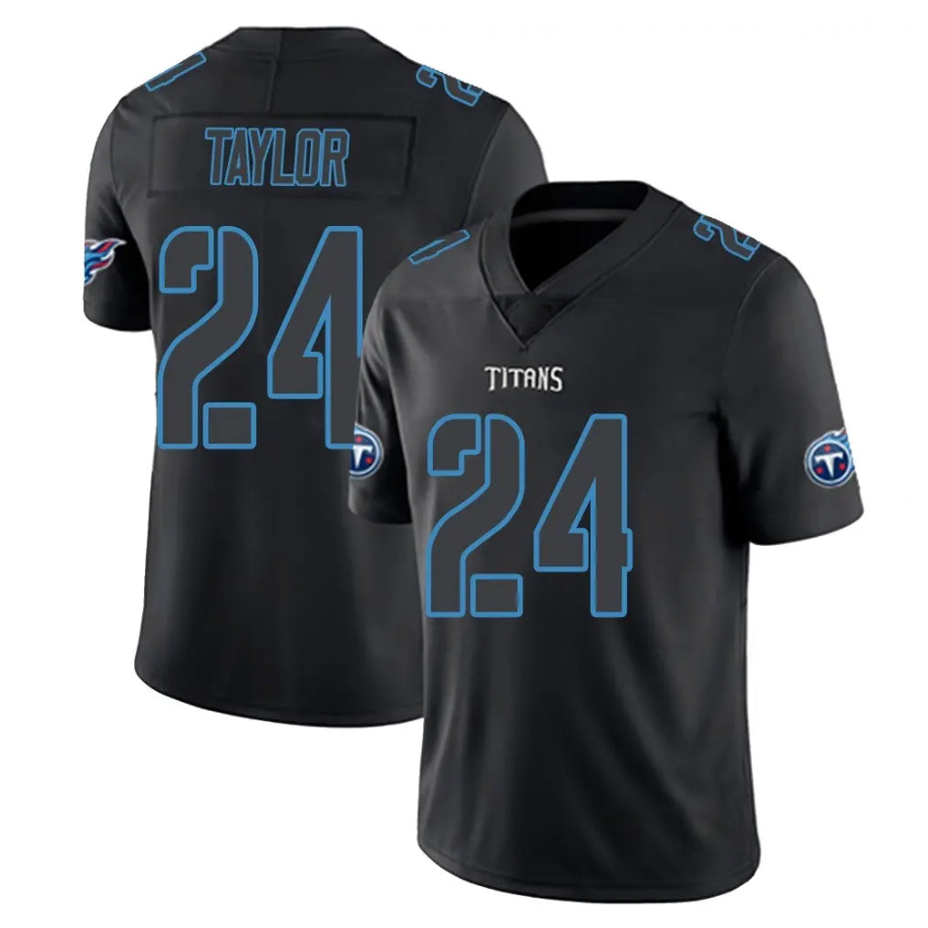 Perkns T.Titans #24 Alontae Taylor Player Black Impact Limited Home Game Stitched Jerseys