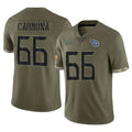 Perkns T.Titans #66 Fernando Carmona Jr. Player Olive Limited Salute to Service Home Game Stitched Jerseys