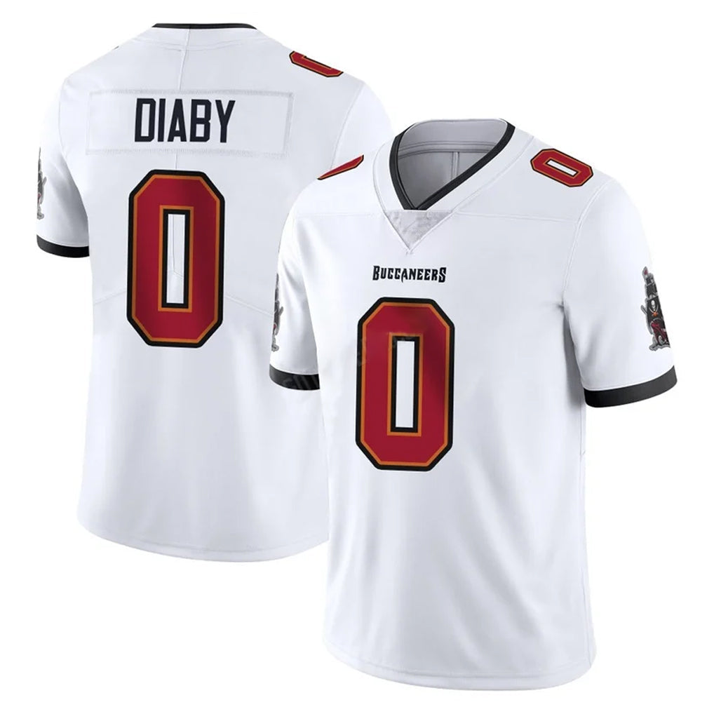 Perkns TB.Buccaneers #0 Yaya Diaby Player White Limited Vapor Untouchable Home Game Stitched Jerseys