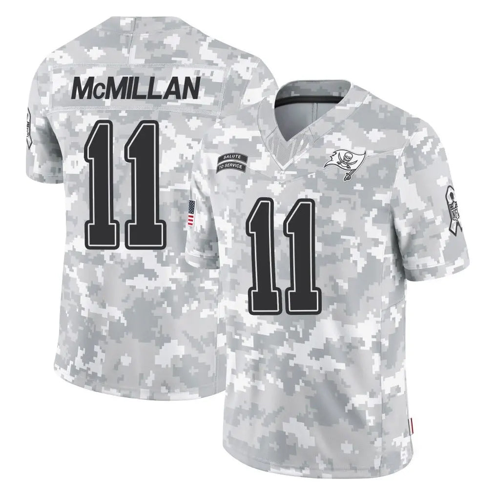 Perkns TB.Buccaneers #11 Jalen McMillan Player Arctic Camo Limited Salute To Service Home Game Stitched Jerseys
