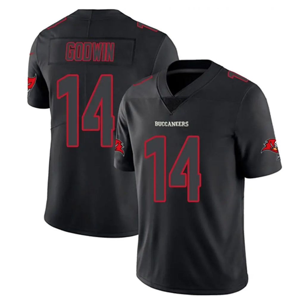 Perkns TB.Buccaneers #14 Chris Godwin Jr. Player Black Impact Limited Home Game Stitched Jerseys