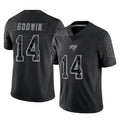 Perkns TB.Buccaneers #14 Chris Godwin Jr. Player Black Reflective Limited Home Game Stitched Jerseys