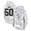 Perkns TB.Buccaneers #50 Vita Vea Player Arctic Camo Limited Salute to Service Pullover Hoodies Game Stitched Jerseys