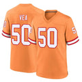 Perkns TB.Buccaneers #50 Vita Vea Player Orange Throwback Home Game Stitched Jerseys
