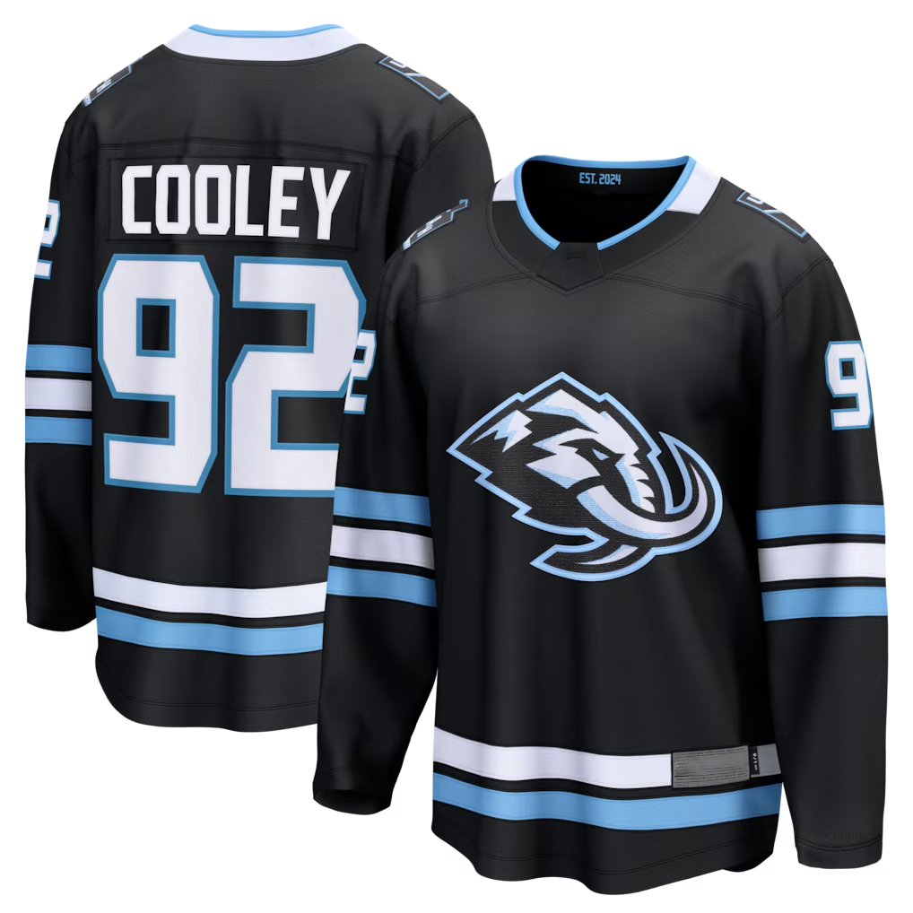 Perkns U.Mammoth #92 Logan Cooley Black Home Breakaway Jerseys