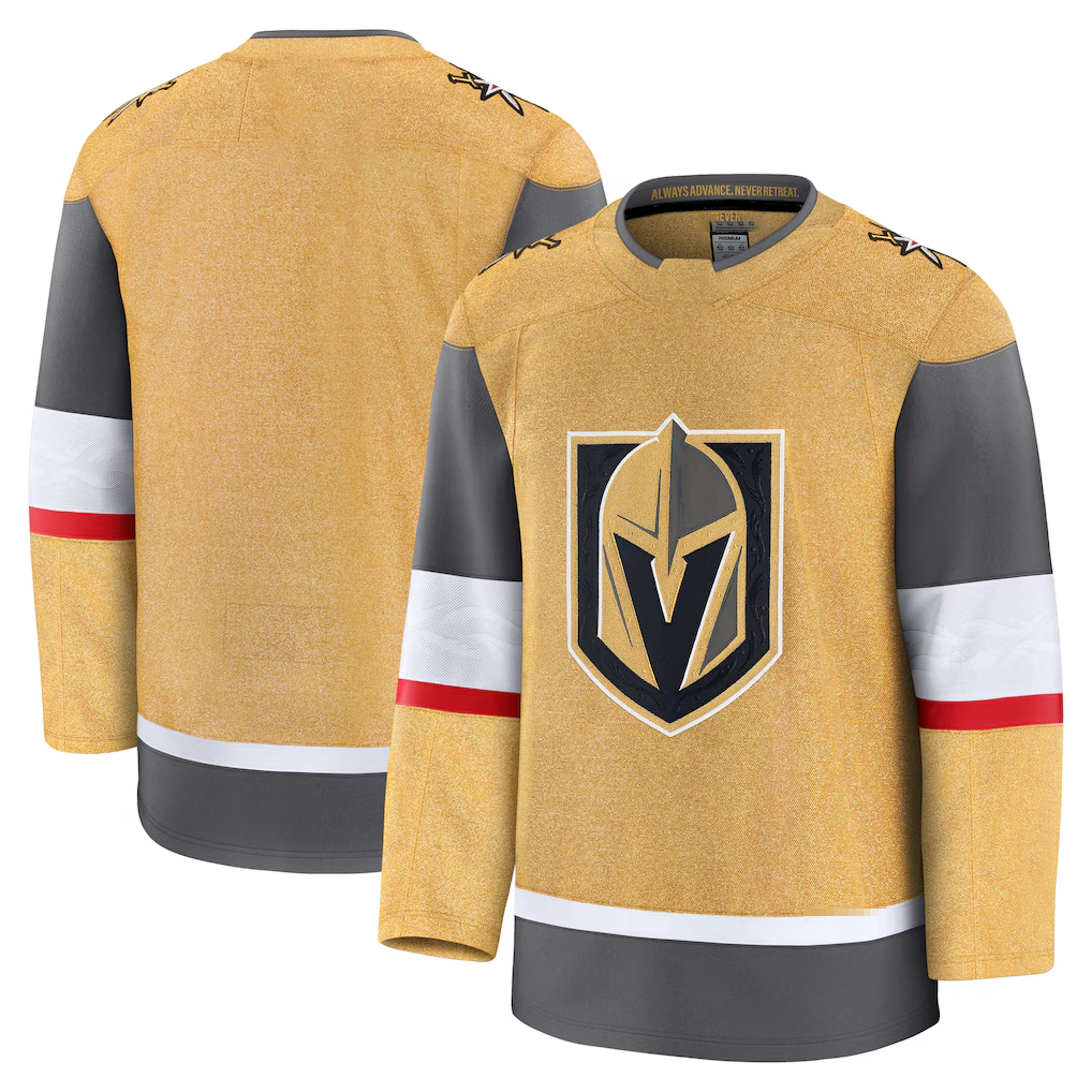 Perkns V.Golden Knights Gold Home Premium Jerseys