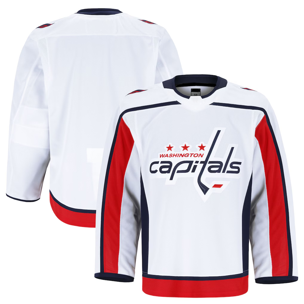 Perkns W.Capitals White Away Authentic Pro Jerseys