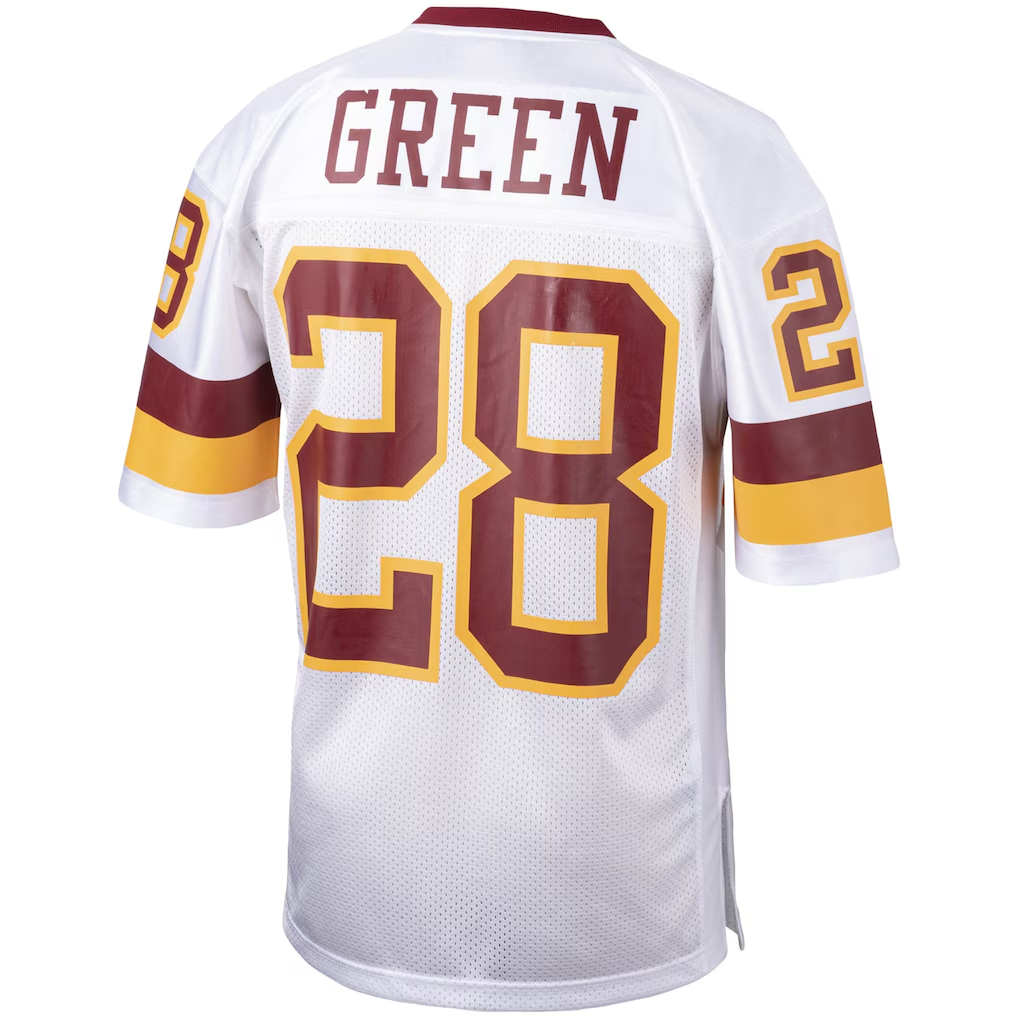 Perkns W.Commanders 1991 #28 Darrell Green Mitchell & Ness White Authentic Throwback Retired Player Stitched Puhic Jersey